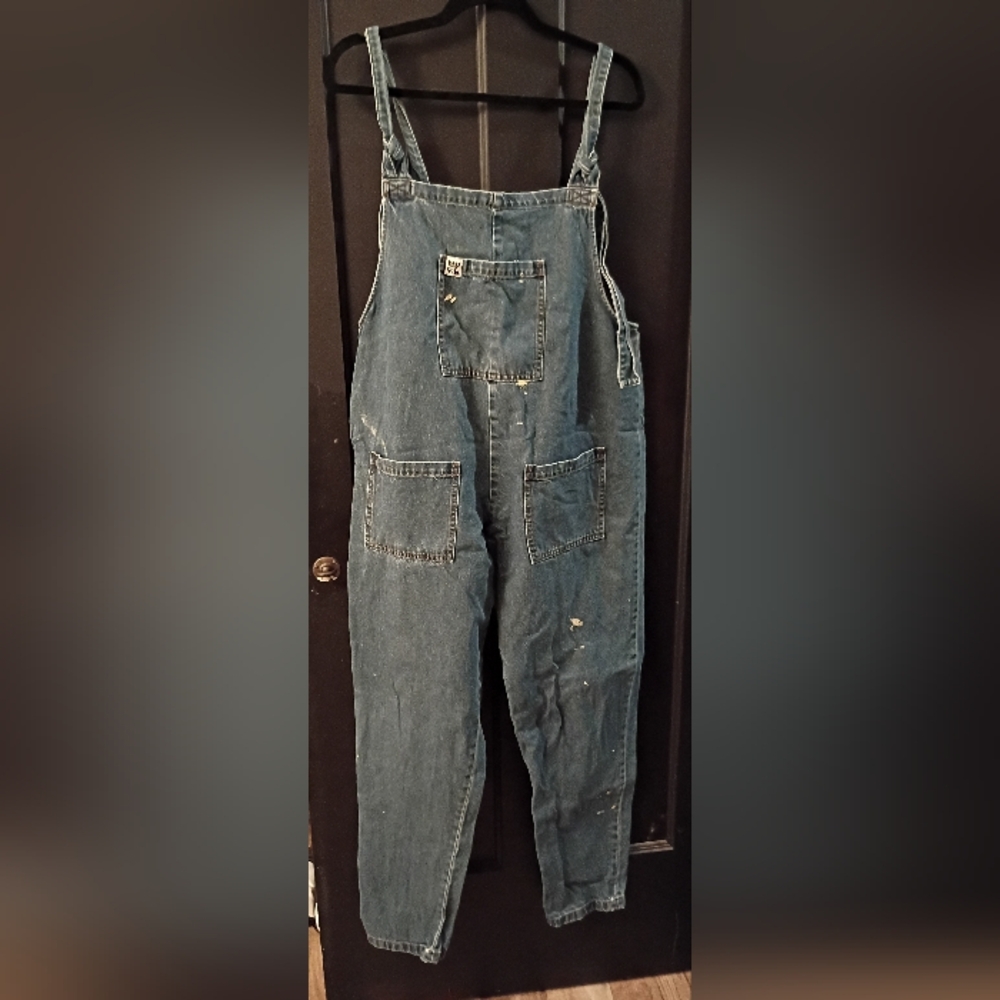 Lucy & Yak Denim Overalls Paint Splatters